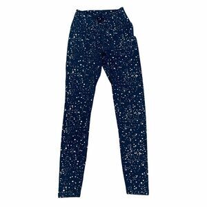 Soybu Leggings Womens XS Silver Stars 4Way Stretch UV Protect High Rise Fitted